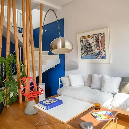 アパート Artful Loft With Rooftop Terrace, Near